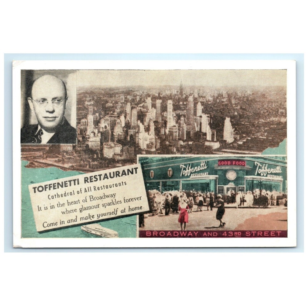 VTG Postcard Toffenetti Restaurant Cathedral of All Restaurants New York City